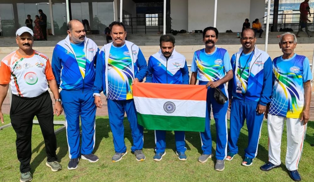 Indian Player With Flag SBKF International Games 2024 Sri Lanka